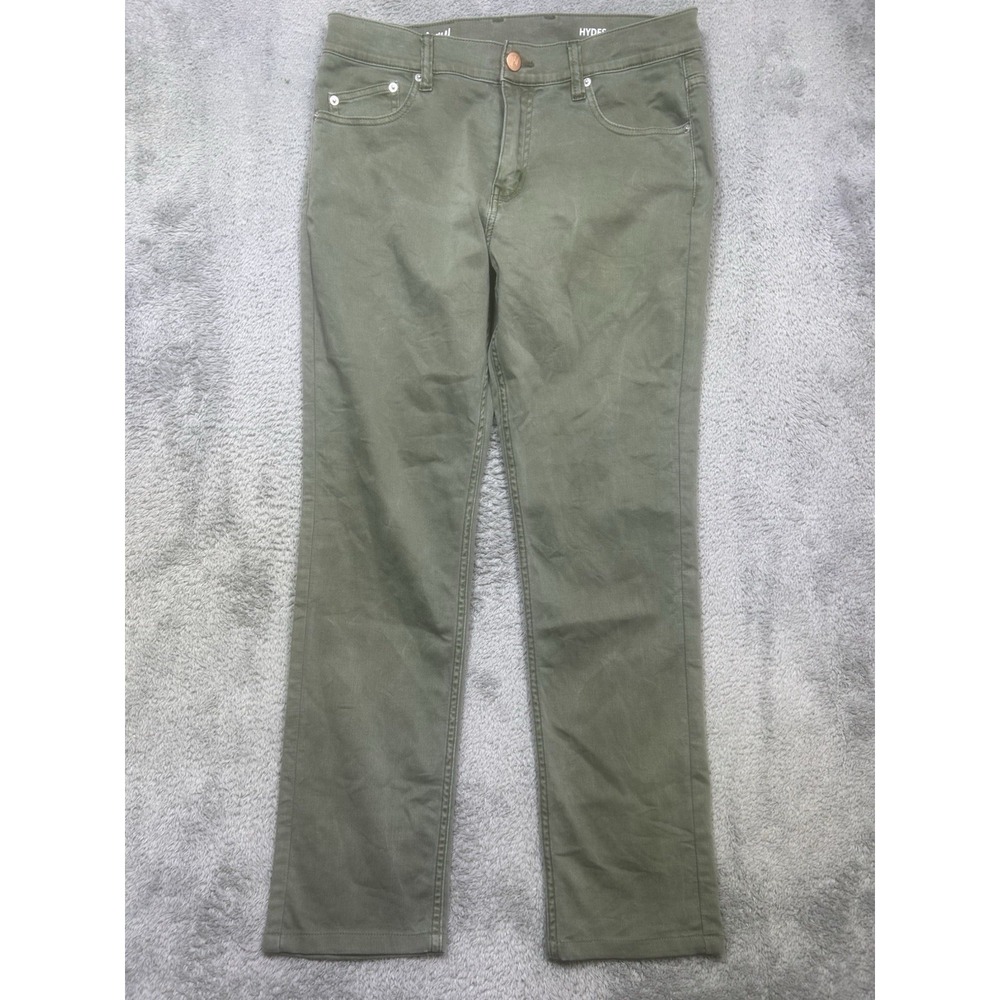 Mugsy Jeans Mens 32x30 Green Hydes Straight Stretch Denim Pants Casual Comfort